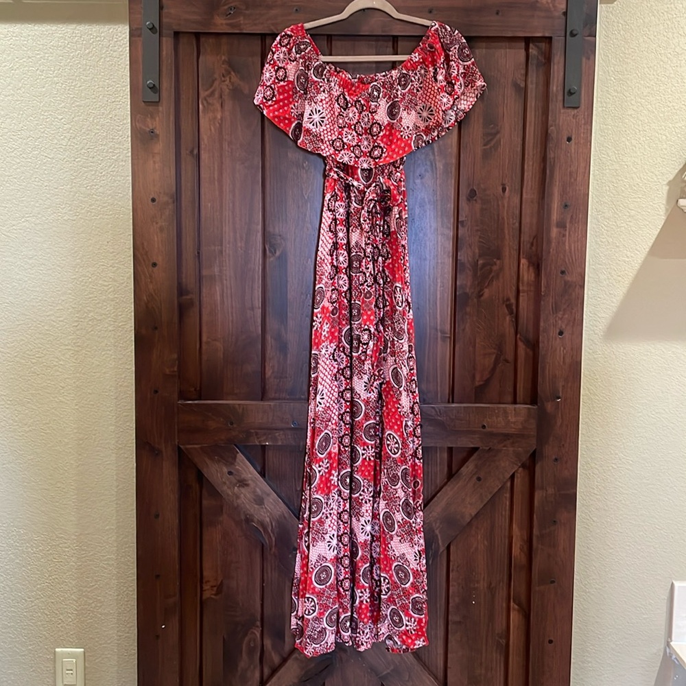 Baltic Born off the shoulder maxi dress